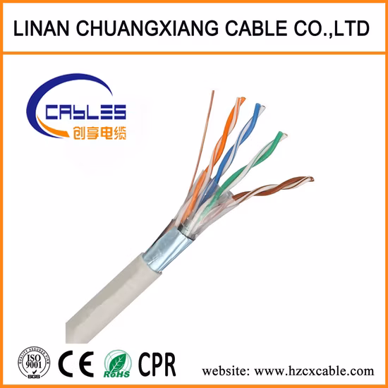 최적의 데이터 전송을 위한 단선 구리선 Cat5e FTP 이더넷 케이블